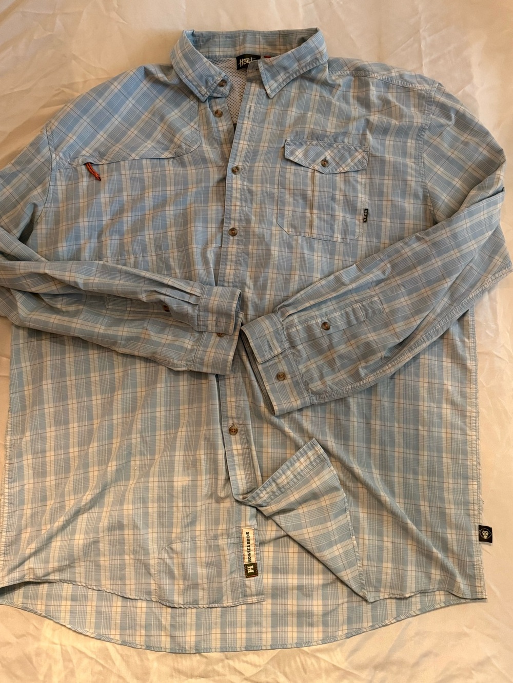 Howler Brothers Light Blue Plaid Button-Down Shirt